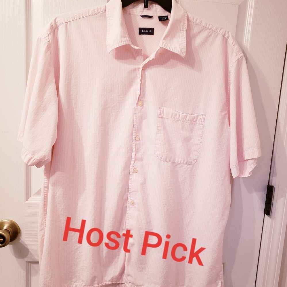 Pocket Short Sleeve Button Shirt Unisex
